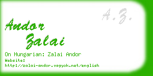 andor zalai business card